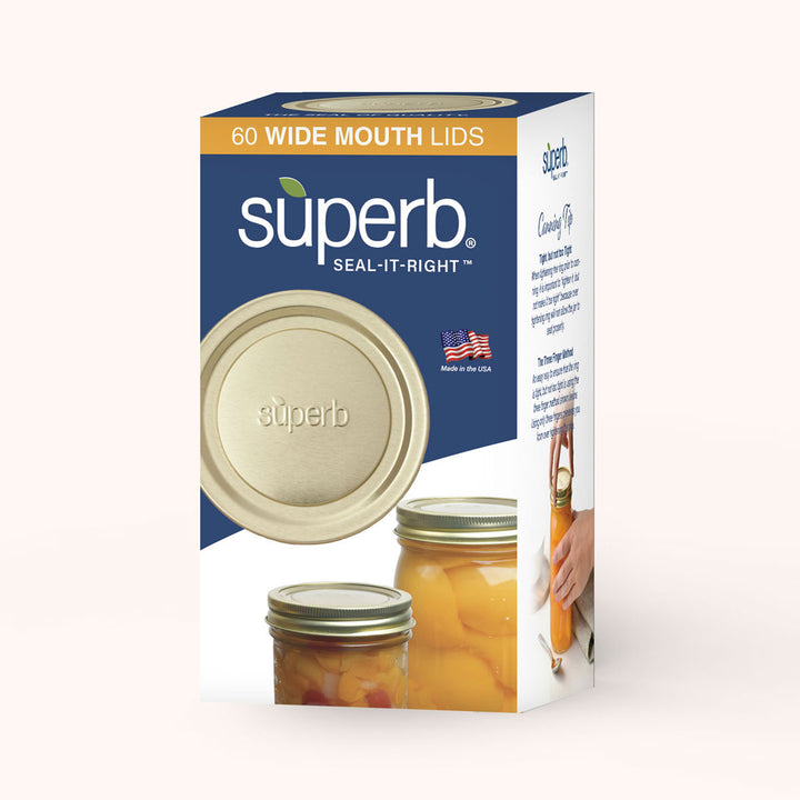 Wide Mouth Mason Jar Canning Lids - 60 Pack